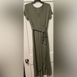 Olive Green long skirt dress